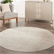 Nourison Essentials 6' x Round Ivory Beige Fabric Outdoor Area Rug (6' Round)
