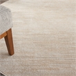 Nourison Essentials 6' x Round Ivory Beige Fabric Outdoor Area Rug (6' Round)