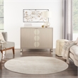 Nourison Essentials 6' x Round Ivory Beige Fabric Outdoor Area Rug (6' Round)