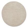 Nourison Essentials 6' x Round Ivory Beige Fabric Outdoor Area Rug (6' Round)