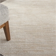 Nourison Essentials 6' x Round Ivory Beige Fabric Outdoor Area Rug (6' Round)