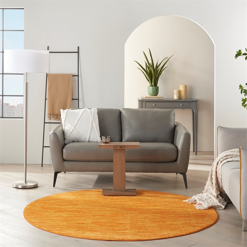 Nourison Essentials 6' x Round Sunburst Fabric Outdoor Area Rug (6' Round)