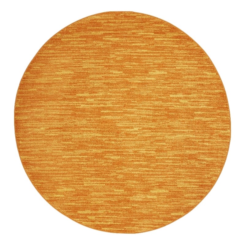 Nourison Essentials 6' x Round Sunburst Fabric Outdoor Area Rug (6' Round)