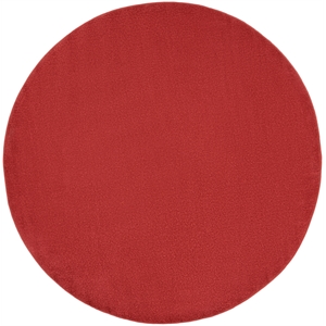 Nourison Essentials 8' x Round Brick Red Fabric Outdoor Area Rug (8' Round)