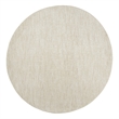 Nourison Essentials 8' x Round Ivory Beige Fabric Outdoor Area Rug (8' Round)