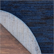 Nourison Essentials 8' x Round Midnight Blue Fabric Outdoor Area Rug (8' Round)
