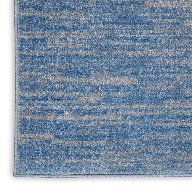 Nourison Essentials 3' x 5' Blue/Grey Outdoor Indoor/Outdoor Rug
