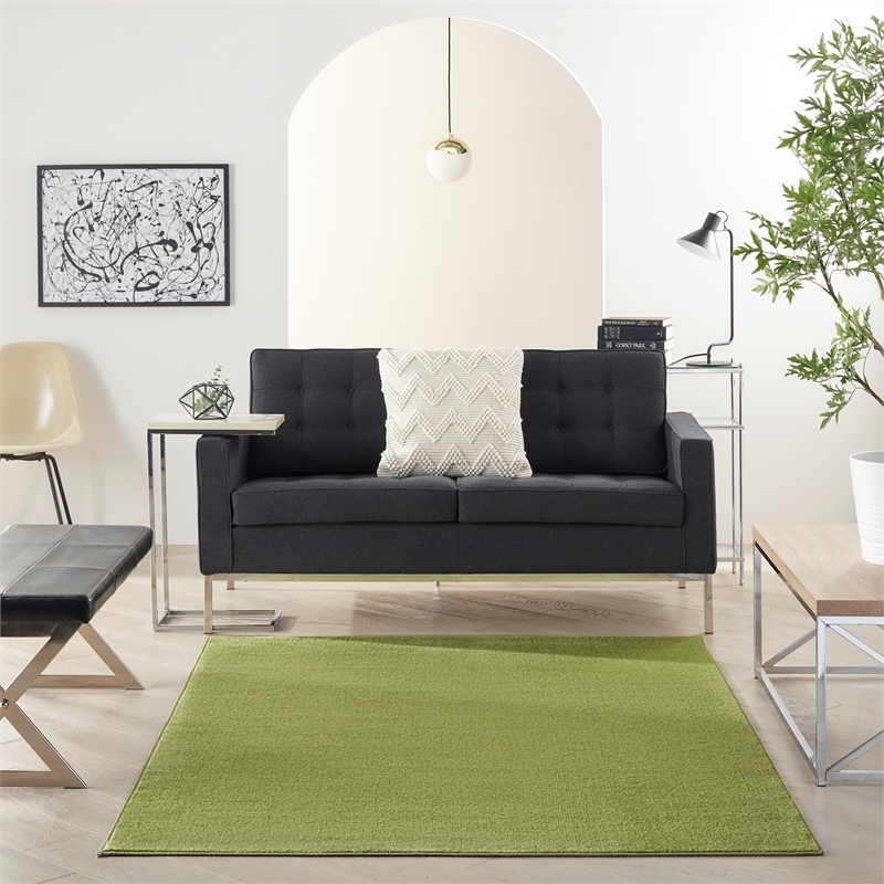 Nourison Essentials 5' x 7' Green Outdoor Indoor/Outdoor Rug