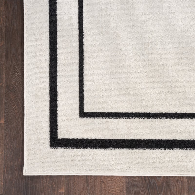 Nourison Essentials 5' x 7' Ivory/Black Contemporary Rug