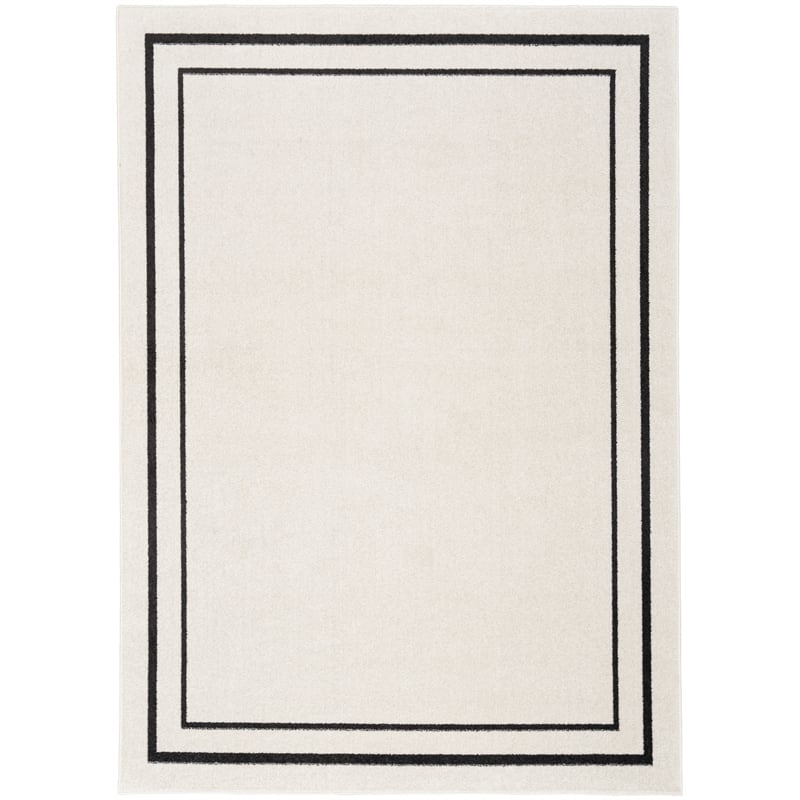 Nourison Essentials 5' x 7' Ivory/Black Contemporary Rug