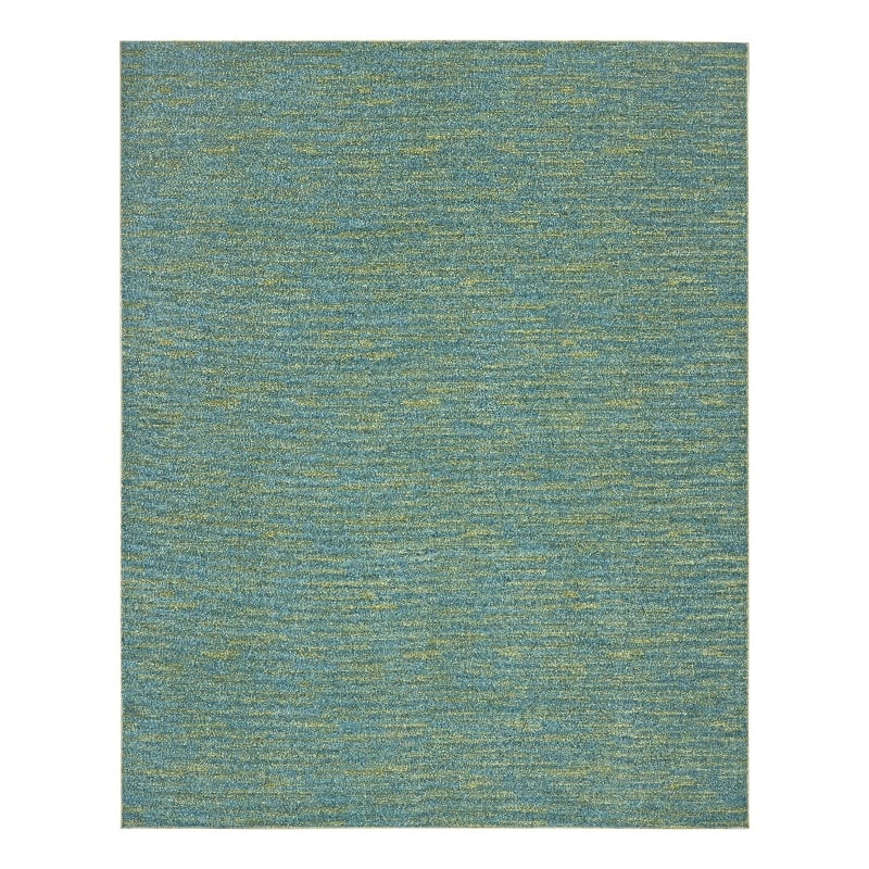 Nourison Essentials 7' x 10' Blue Green Outdoor Indoor/Outdoor Rug Polypropylene