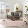 Nourison Essentials 8' x Round Pink Fabric Outdoor Area Rug (8' Round)