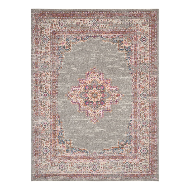 Nourison Passion 10' x 14' Gray Fabric Bohemian Area Rug (10' x 14')