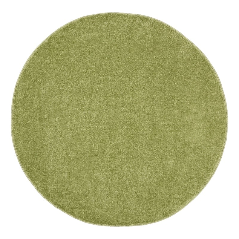 Nourison Essentials 4' x Round Green Fabric Outdoor Area Rug (4' Round)