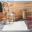 Nourison Essentials 6' x 9' Ivory Beige Fabric Outdoor Area Rug