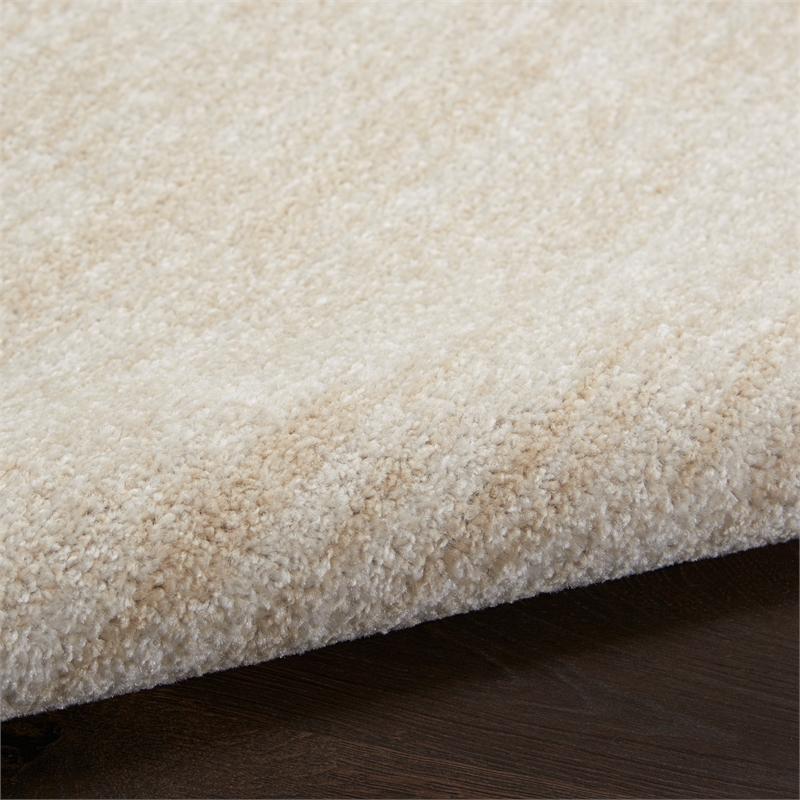 Nourison Essentials 6' x 9' Ivory Beige Fabric Outdoor Area Rug