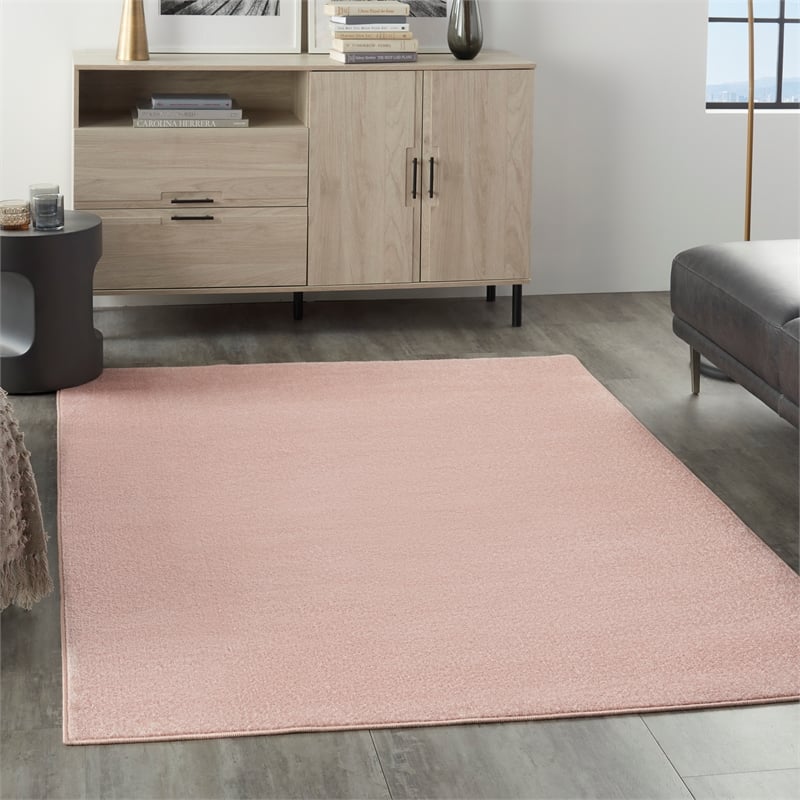 Nourison Essentials 6' x 9' Pink Fabric Outdoor Area Rug (6' x 9')