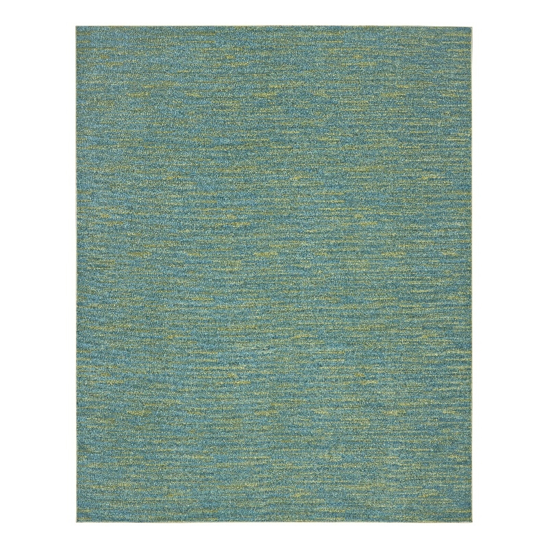 Nourison Essentials 8' x 10' Blue Green Outdoor Indoor/Outdoor Rug Polypropylene