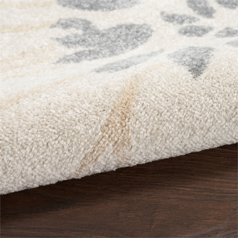 Nourison Passion 2' x 3' Ivory Gray Blue Fabric Contemporary Area Rug (2' x 3')