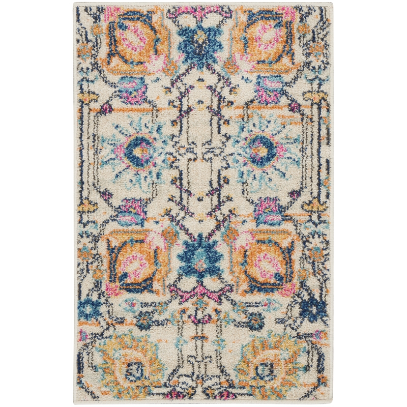 Nourison Passion 2' x 3' Ivory Multicolor Fabric Bohemian Area Rug (2' x 3')