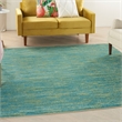 Nourison Essentials 7' x Square Blue Green Fabric Outdoor Area Rug (7' Square)