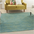Nourison Essentials 7' x Square Blue Green Fabric Outdoor Area Rug (7' Square)