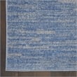 Nourison Essentials 7' x Square Blue Gray Fabric Outdoor Area Rug (7' Square)