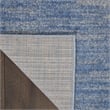 Nourison Essentials 7' x Square Blue Gray Fabric Outdoor Area Rug (7' Square)