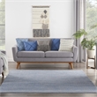 Nourison Essentials 7' x Square Blue Gray Fabric Outdoor Area Rug (7' Square)
