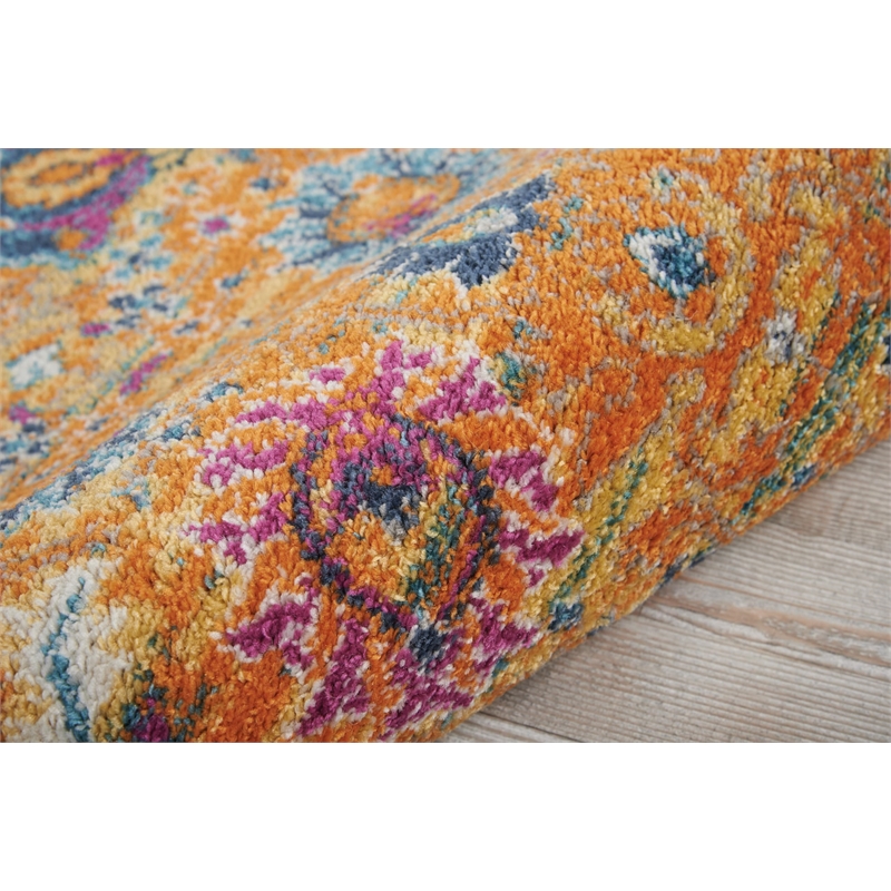 Nourison Passion 6' Runner Orange Fabric Bohemian Area Rug (6' Runner)