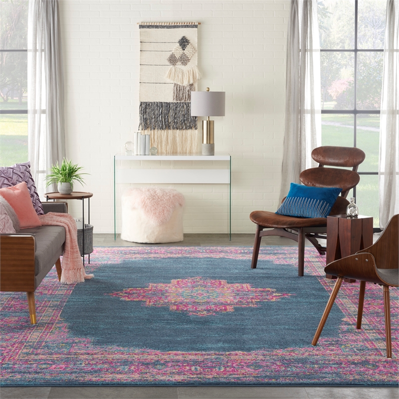 Nourison Passion 12' x 15' Blue Fabric Bohemian Area Rug (12' x 15')