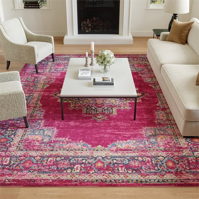 Nourison Passion 12' x 15' Pink Fabric Bohemian Area Rug (12' x 15')