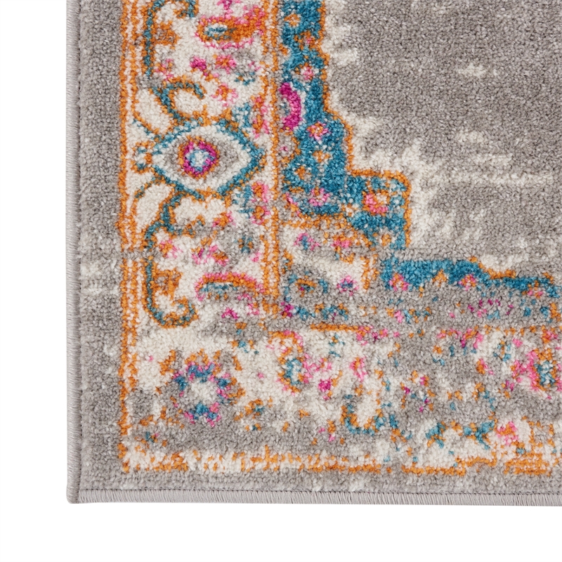 Nourison Passion 12' x 15' Gray Fabric Bohemian Area Rug (12' x 15')
