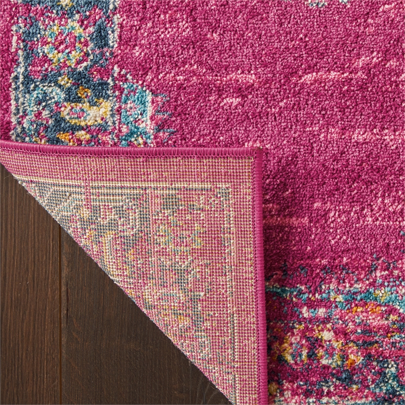 Nourison Passion 8' Runner Pink Fabric Bohemian Area Rug (8' Runner)