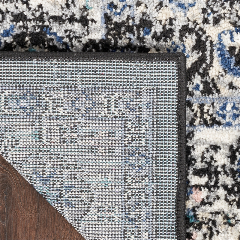 Nourison Passion 5' x 7' Black Ivory Fabric Vintage Area Rug (5' x 7')