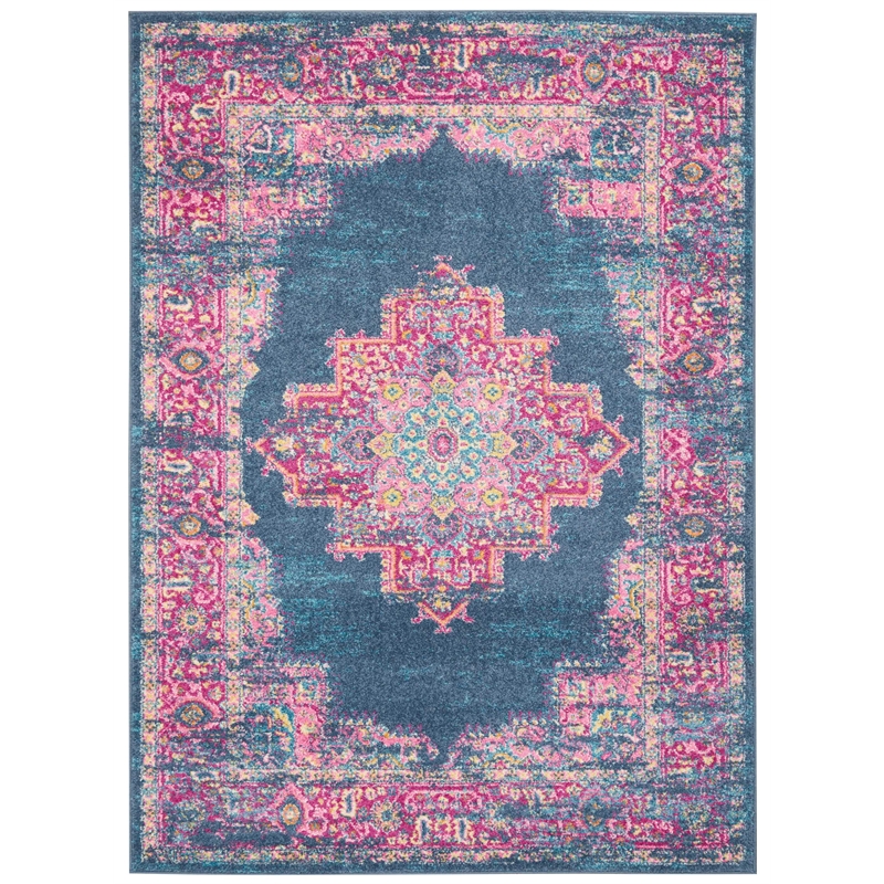 Nourison Passion 5' x 7' Blue Fabric Bohemian Area Rug (5' x 7')