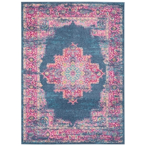 Nourison Passion 5' x 7' Blue Fabric Bohemian Area Rug (5' x 7')