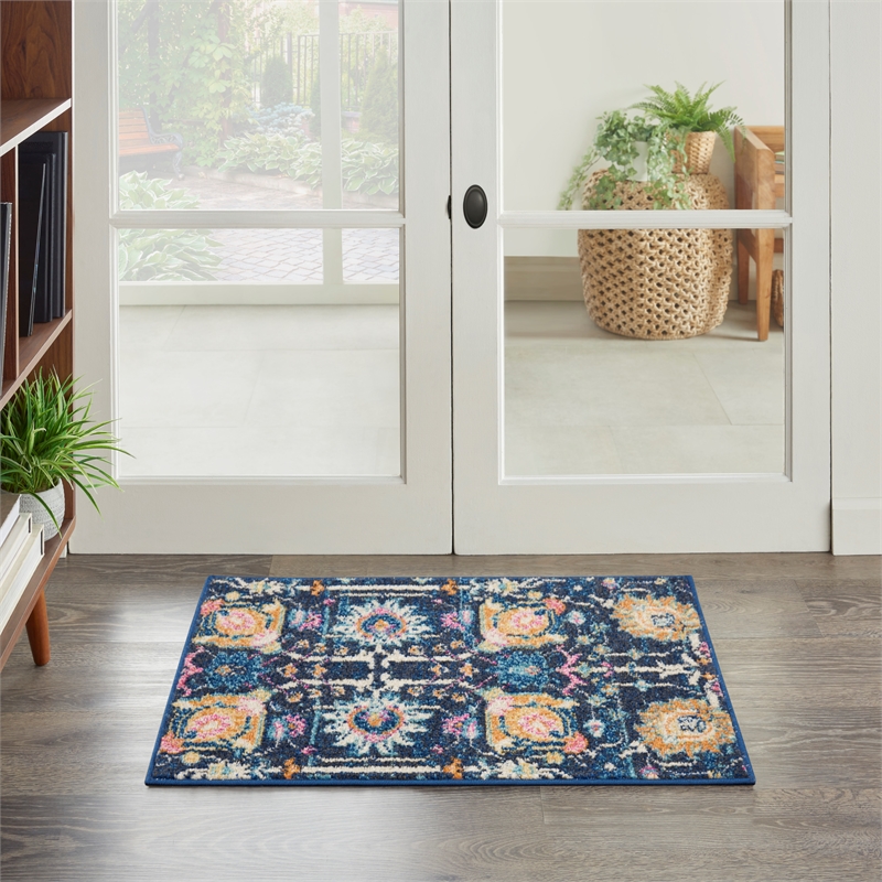 Nourison Passion 2' x 3' Navy Fabric Bohemian Area Rug (2' x 3')
