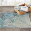 Nourison Passion 2' x 3' Navy Light Blue Fabric Modern Area Rug (2' x 3')