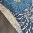 Nourison Passion 4' x Round Blue Fabric Contemporary Area Rug (4' Round)