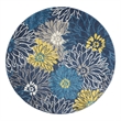 Nourison Passion 4' x Round Blue Fabric Contemporary Area Rug (4' Round)