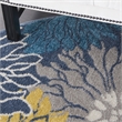 Nourison Passion 4' x Round Blue Fabric Contemporary Area Rug (4' Round)