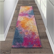 Nourison Passion 10' Runner Multicolor Fabric Modern Area Rug (10' Runner)