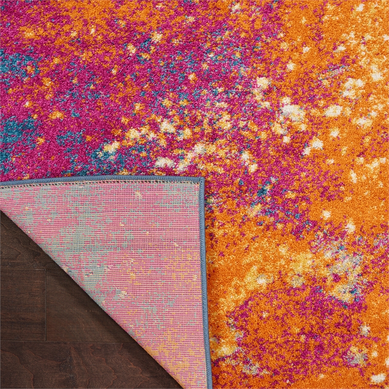 Nourison Passion 10' Runner Multicolor Fabric Modern Area Rug (10' Runner)