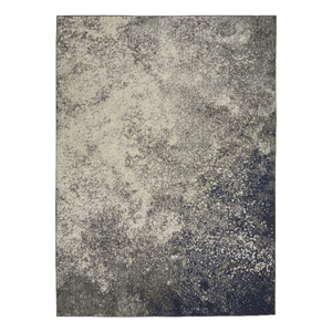 Nourison Passion 4' x 6' Charcoal Ivory Fabric Modern Area Rug (4' x 6')