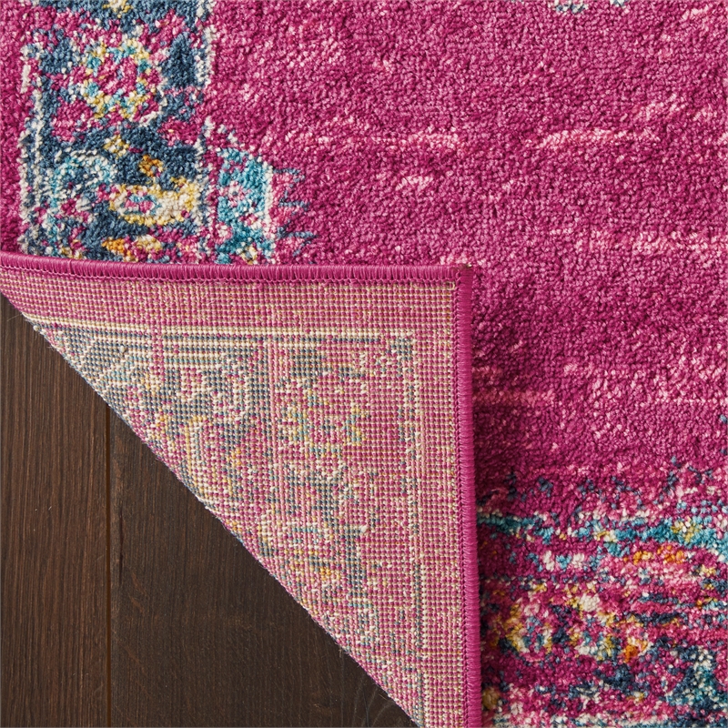 Nourison Passion 10' Runner Pink Fabric Bohemian Area Rug (10' Runner)