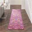 Nourison Passion 10' Runner Pink Fabric Bohemian Area Rug (10' Runner)