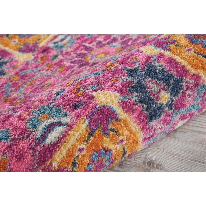 Nourison Passion 10' Runner Pink Fabric Bohemian Area Rug (10' Runner)