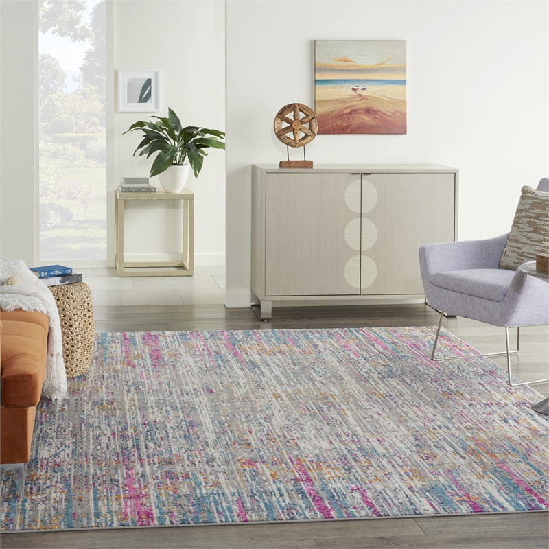 Nourison Passion 8' x 10' Ivory/Multi Modern Indoor Rug Polypropylene
