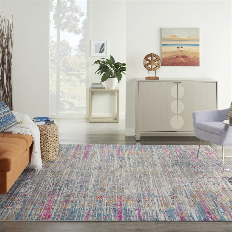 Nourison Passion 8' x 10' Ivory/Multi Modern Indoor Rug Polypropylene